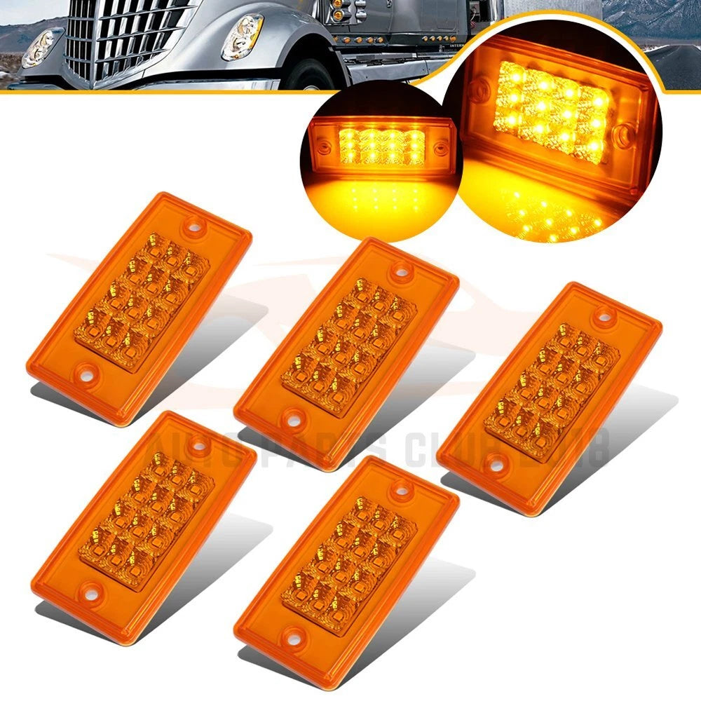 5X LED Amber Turn Signal Side Marker for Trailer Truck (12V)