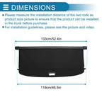 Retractable Cargo Cover for Dodge Durango 2011-2025 Rear Trunk Shelf