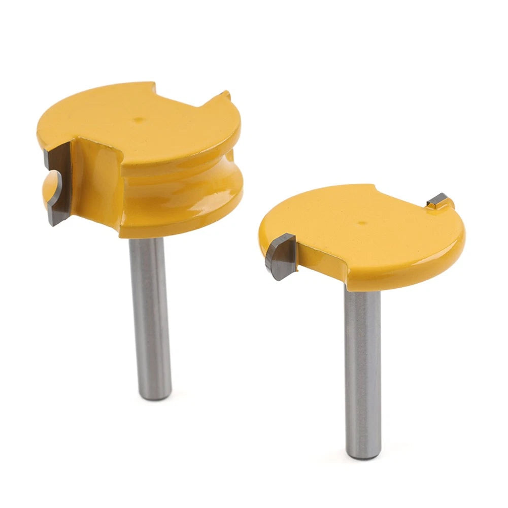 Set of 2 Router Bits for Woodworking (1/4" Shank, 1/4" Dia)