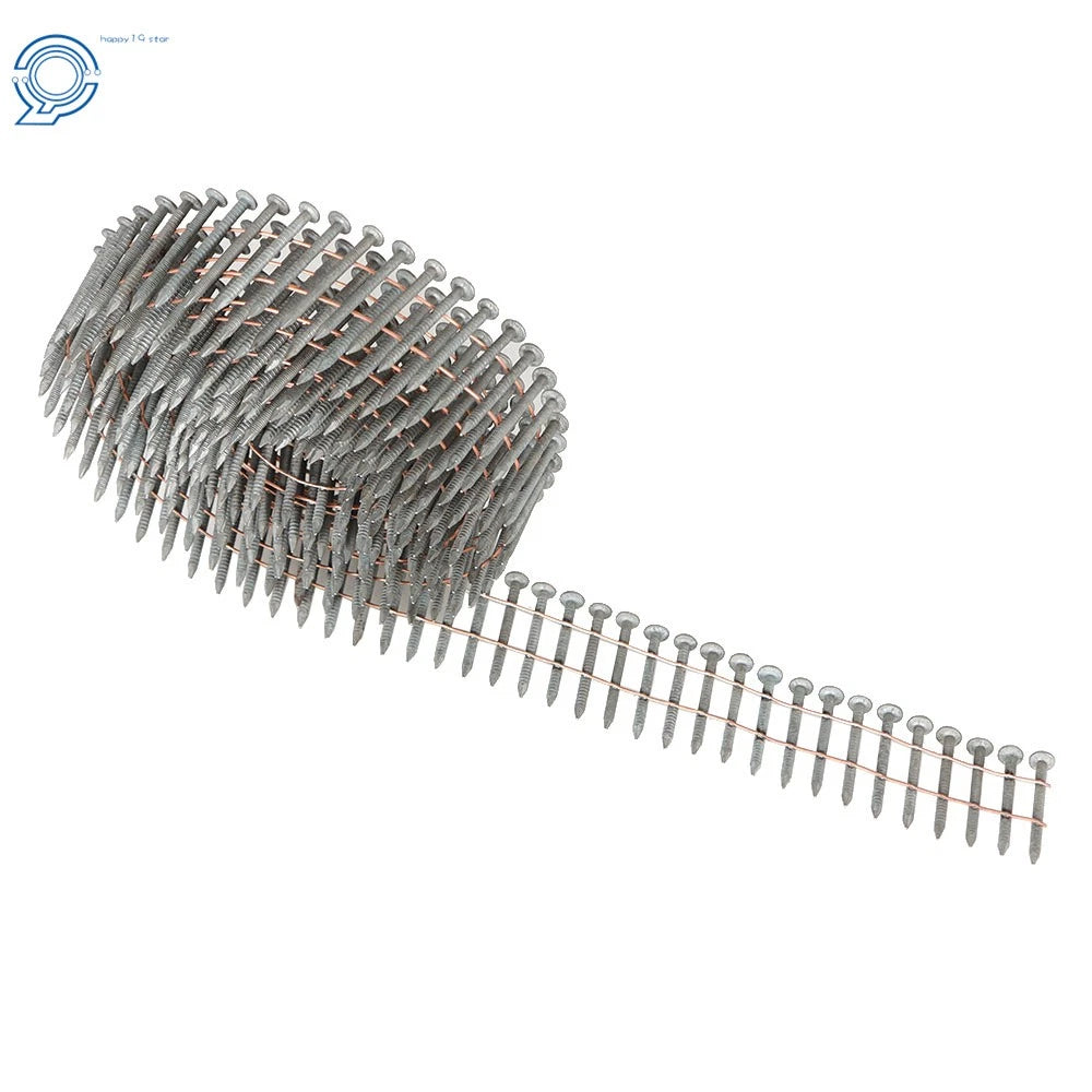 Set of 3600 Ring Shank Galvanized Collated Wire Coil Siding Nails