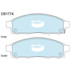 Front Disc Brake Pad Set for Mitsubishi Challenger 4X4 (2009 - 2015)