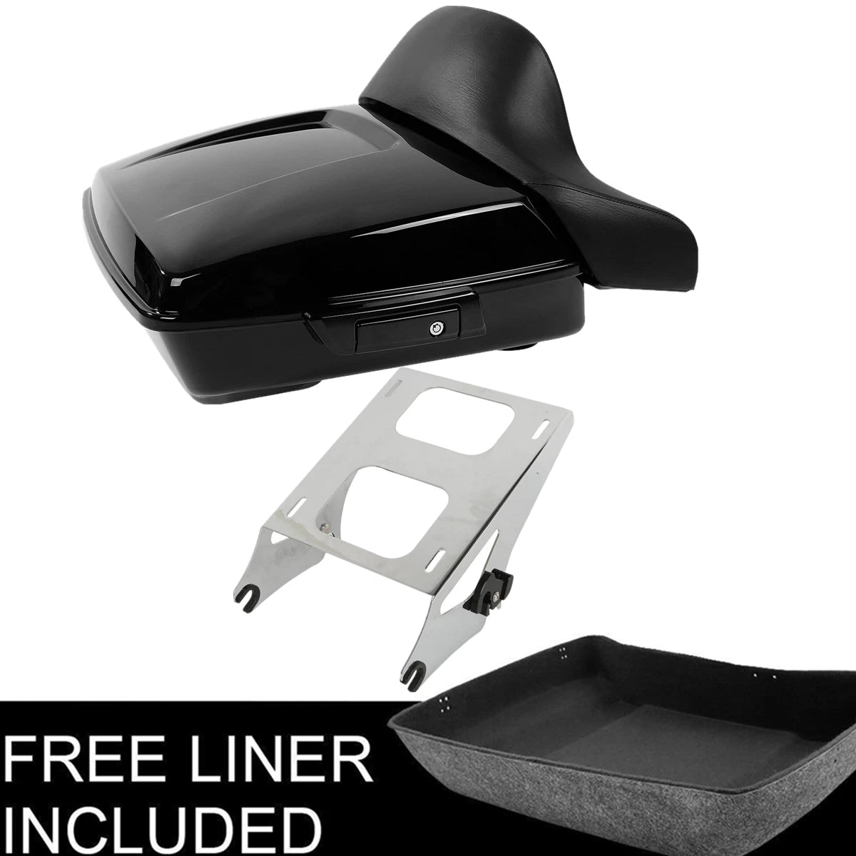 Chopped Trunk Pad Mount Rack for Harley Electra Street Road Glide (2014–2023)