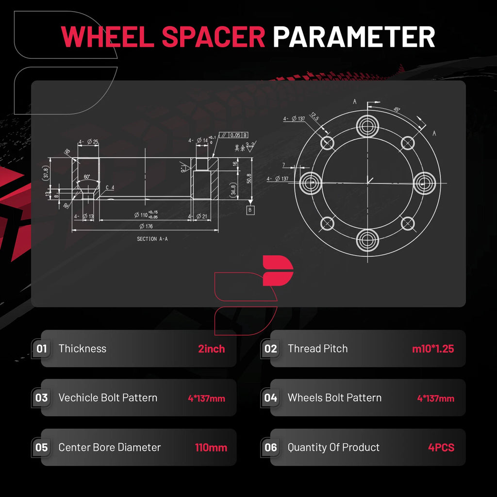2" Wheel Spacers for Can-Am Maverick Commander Outlander (2019–2024)