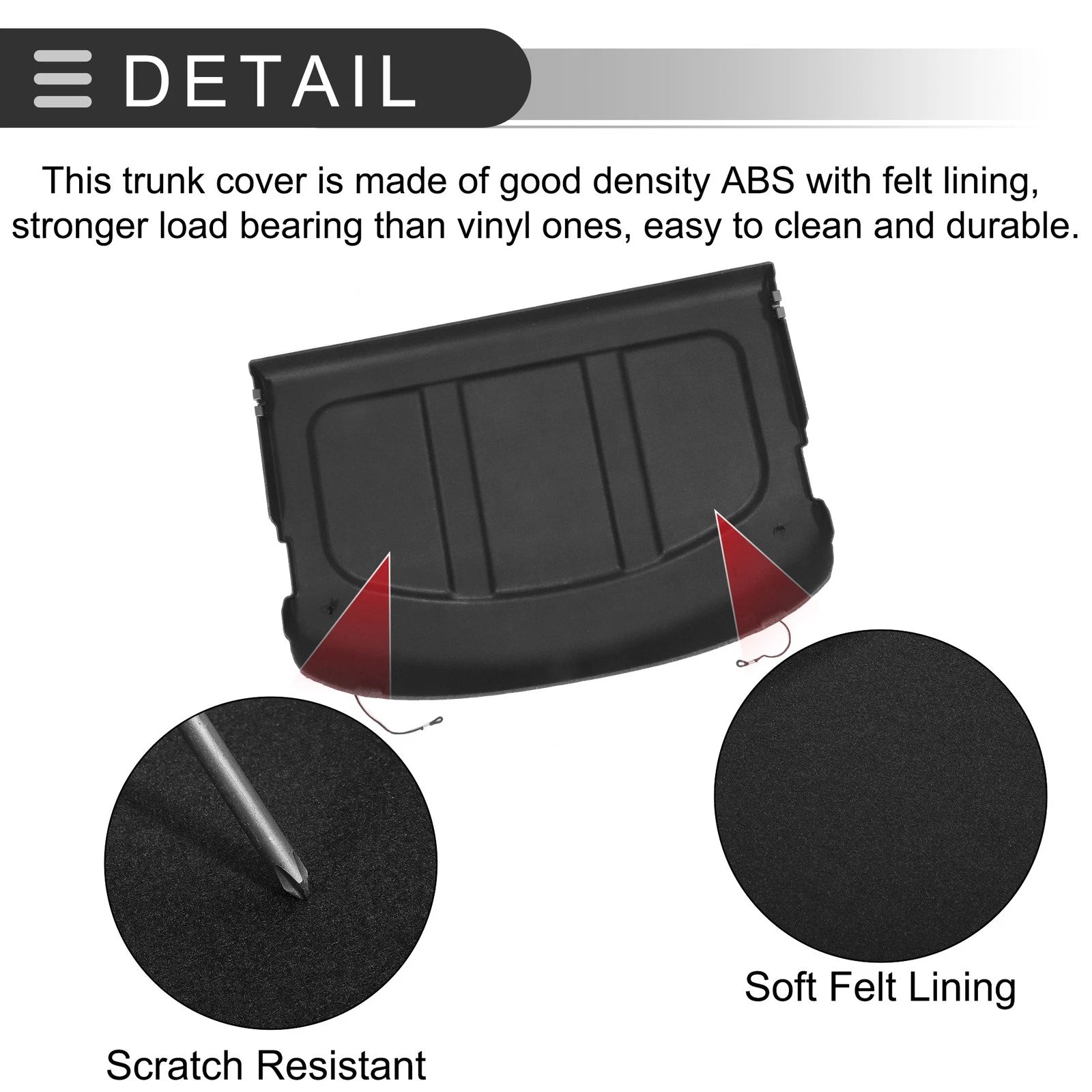 Parcel Shelf Boot Load Cover for Buick Envision (2021–2023) Black