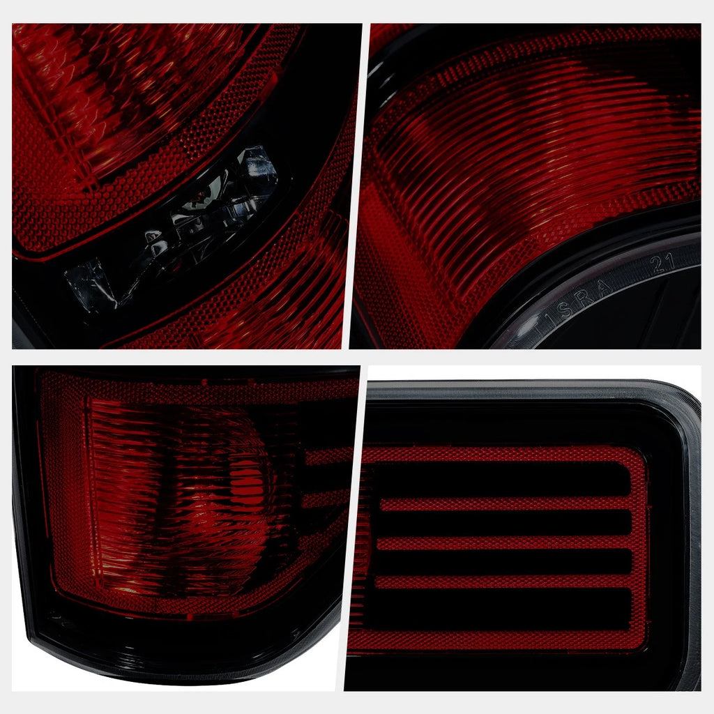 Pair of Smoked Lens Tail Brake Lights for Ford F150 (2009–2014)
