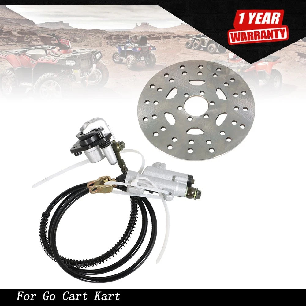 Rear Hydraulic Brake Caliper Assembly & Disc Rotor Kit for Go-Kart