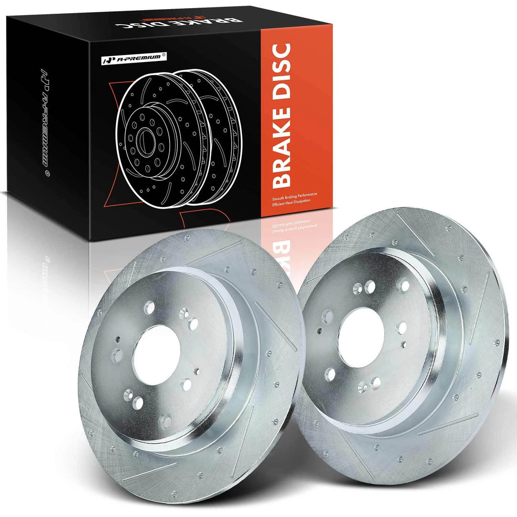 Rear Drilled Brake Rotors for Honda Pilot (2009–2015) Odyssey (2011–2017)