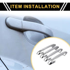 Set of 4 Exterior Door Handle Covers for Toyota Tacoma (2016–2023) - Chrome