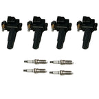 Set of 4 Ignition Coils & Iridium Spark Plugs for Subaru Impreza (2008-2011)