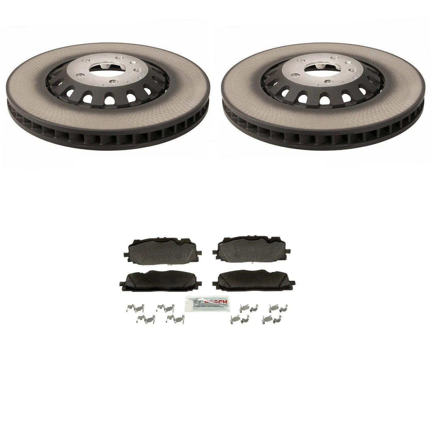 Front Rotor & Brake Pad Kit for Audi A8 Quattro, Q7, Q8 (Bosch)