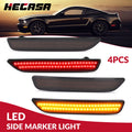 Set of 4 Smoked LED Side Marker Lights for Ford Mustang (2010–2014)