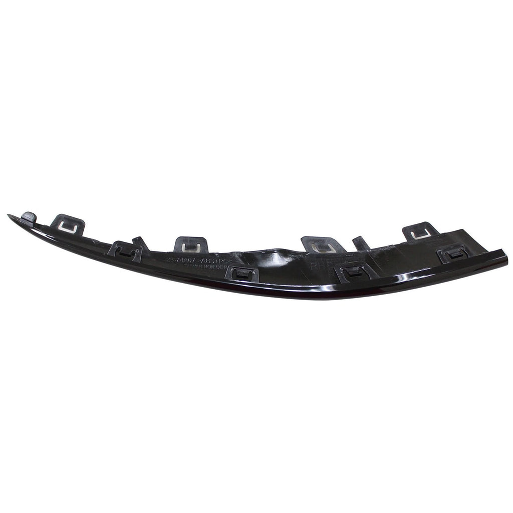Replacement Black ABS Plastic Front Passenger Side Bumper Cover Molding