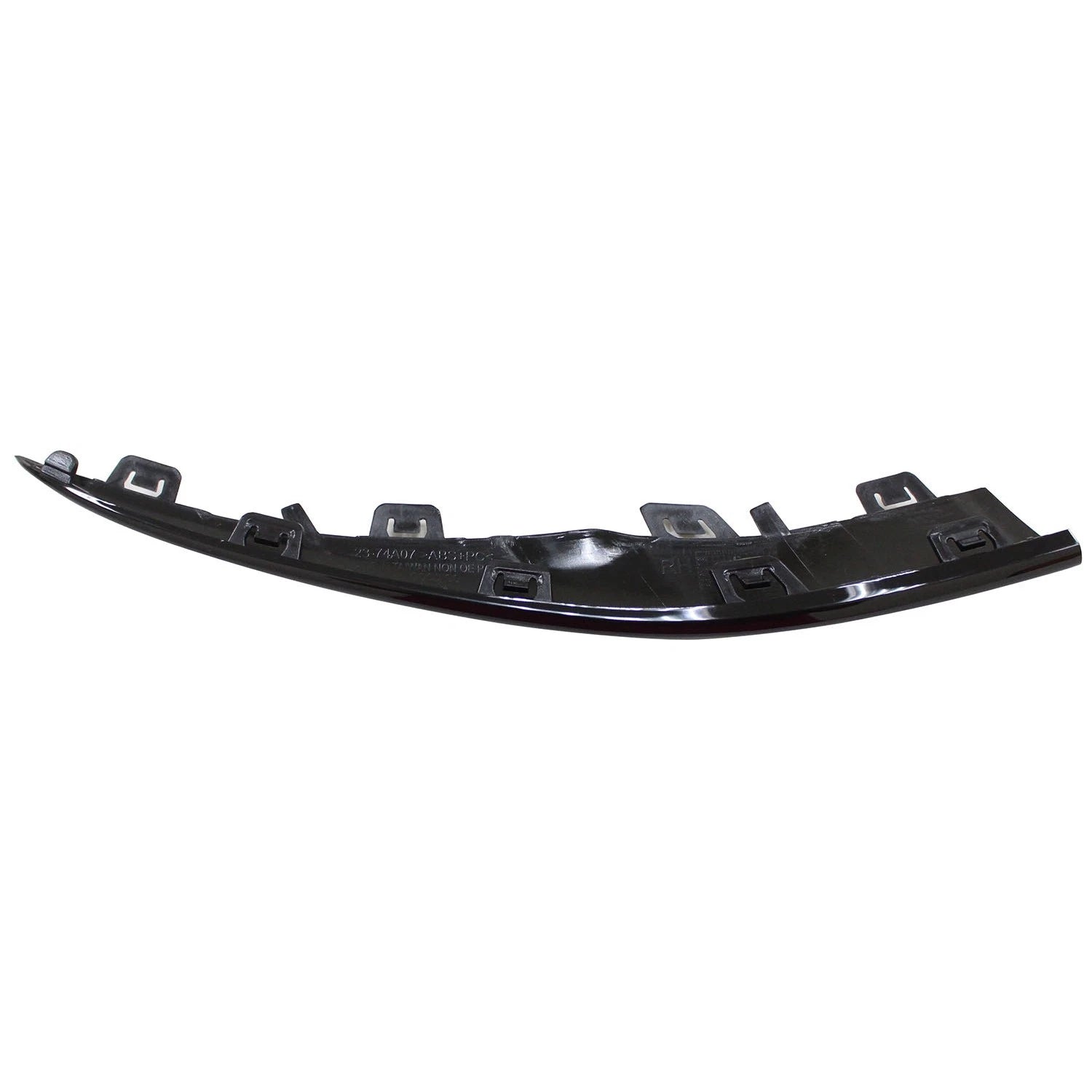 Replacement Black ABS Plastic Front Passenger Side Bumper Cover Molding