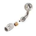 Set of 2 Stainless Steel 10.2mm 3/8" Eye Banjo Hose Ends AN-3 90 Degree