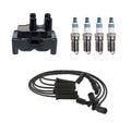 Denso Ignition Coil & Wire Set + 4 Iridium Power Spark Plugs for Ford 1.6L L4