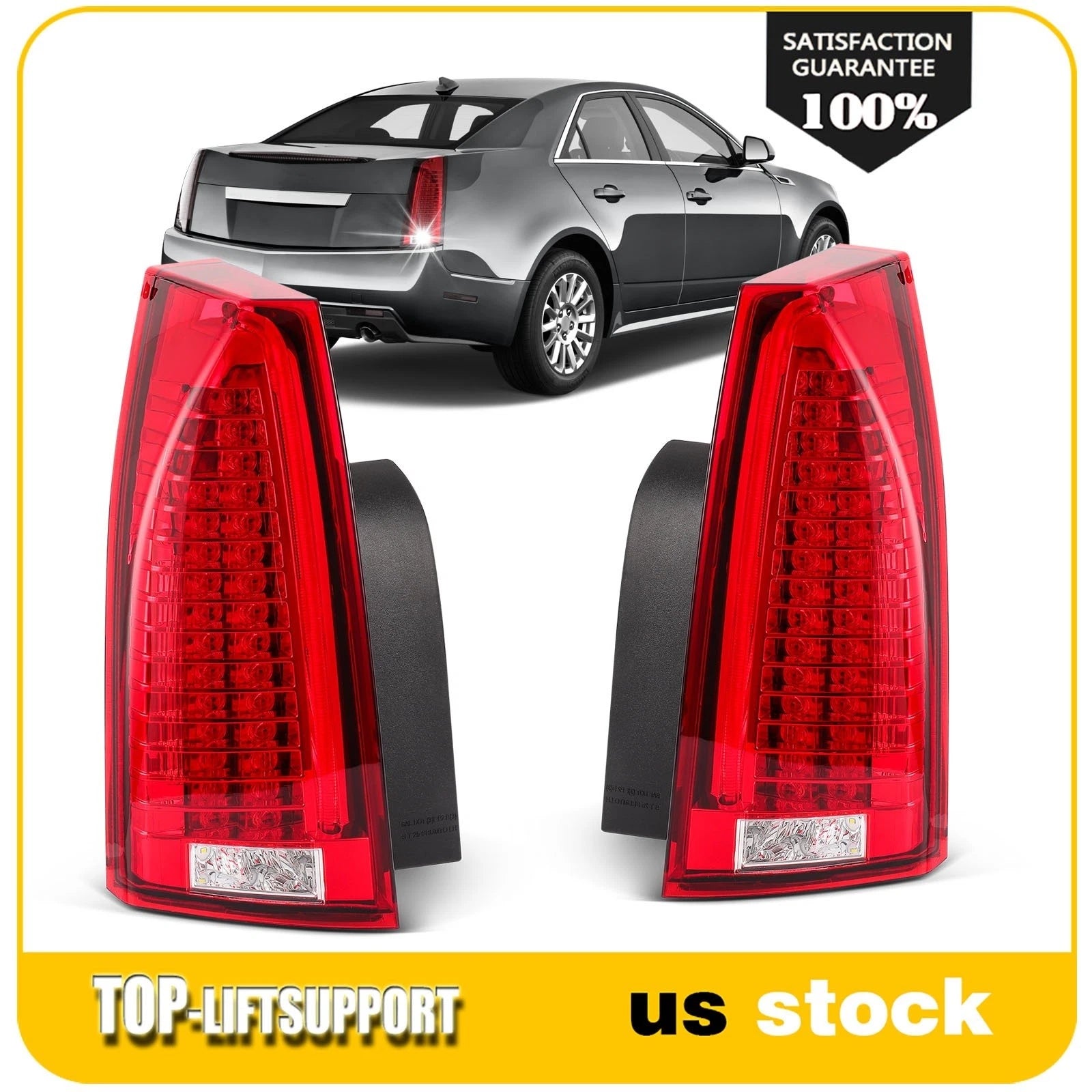 2X LED Tail Lights Assembly for Cadillac CTS (2008–2014)
