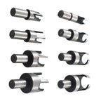 Set of 8 Carbon Steel Wood Plug Hole Cutters for Various Models