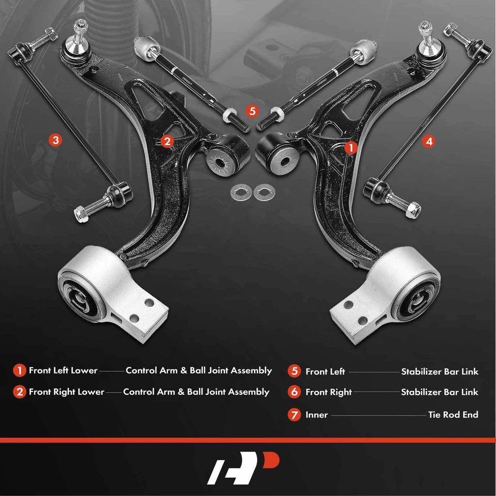 6X Front Control Arm Ball Joint Sway Bar Link for Ford Explorer (2011-2017)