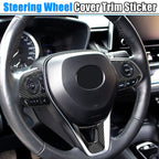 3 Pcs Carbon Fiber Steering Wheel Cover Trim for Toyota Corolla 