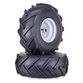 2 WANDA Lawn Mower Tires 15X6-6 with 3/4" Bushing, 3" Center Hub (Silver)