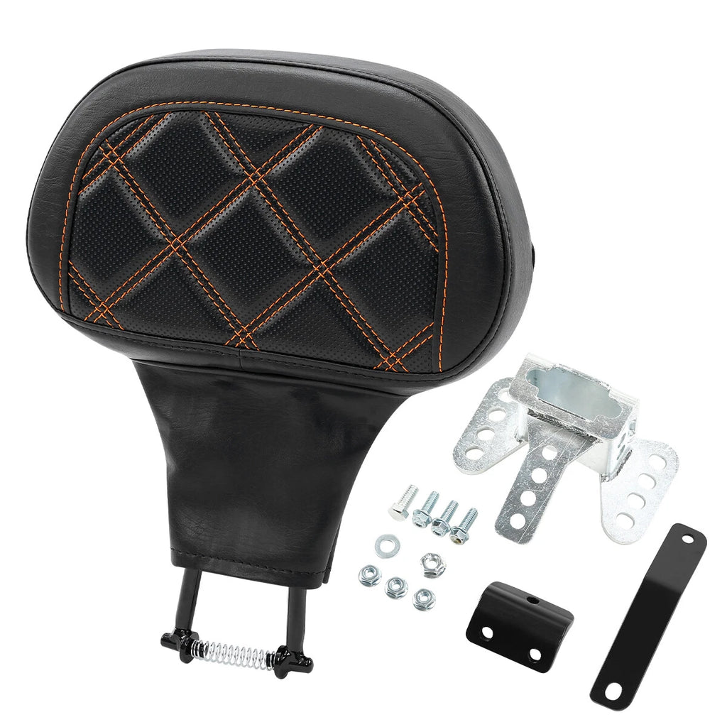 Black Rider Driver Backrest for Harley Touring CVO Street Road Glide (1988–2023)