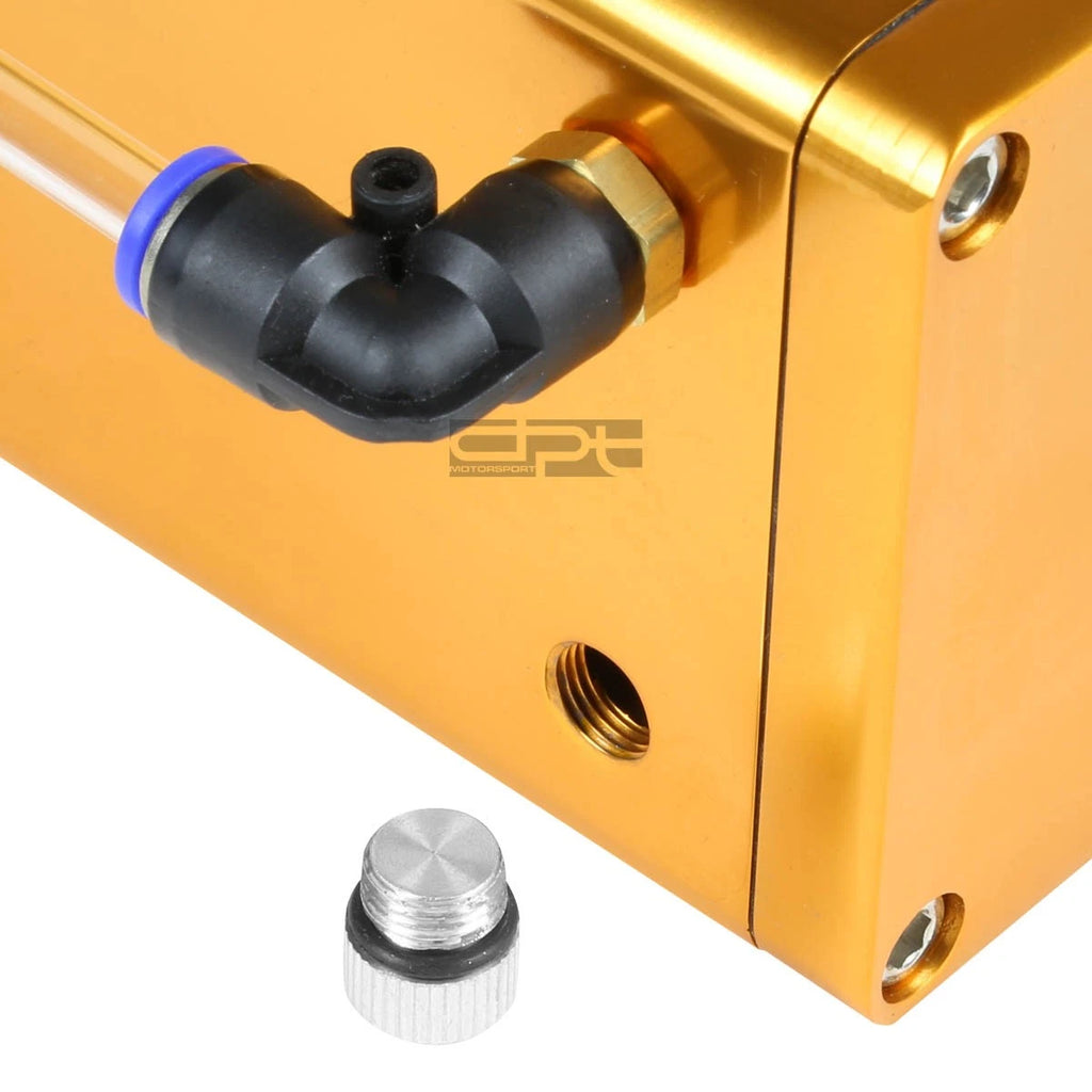 Oil Catch Tank for JDM Vehicles (750ml, Aluminum, Gold)