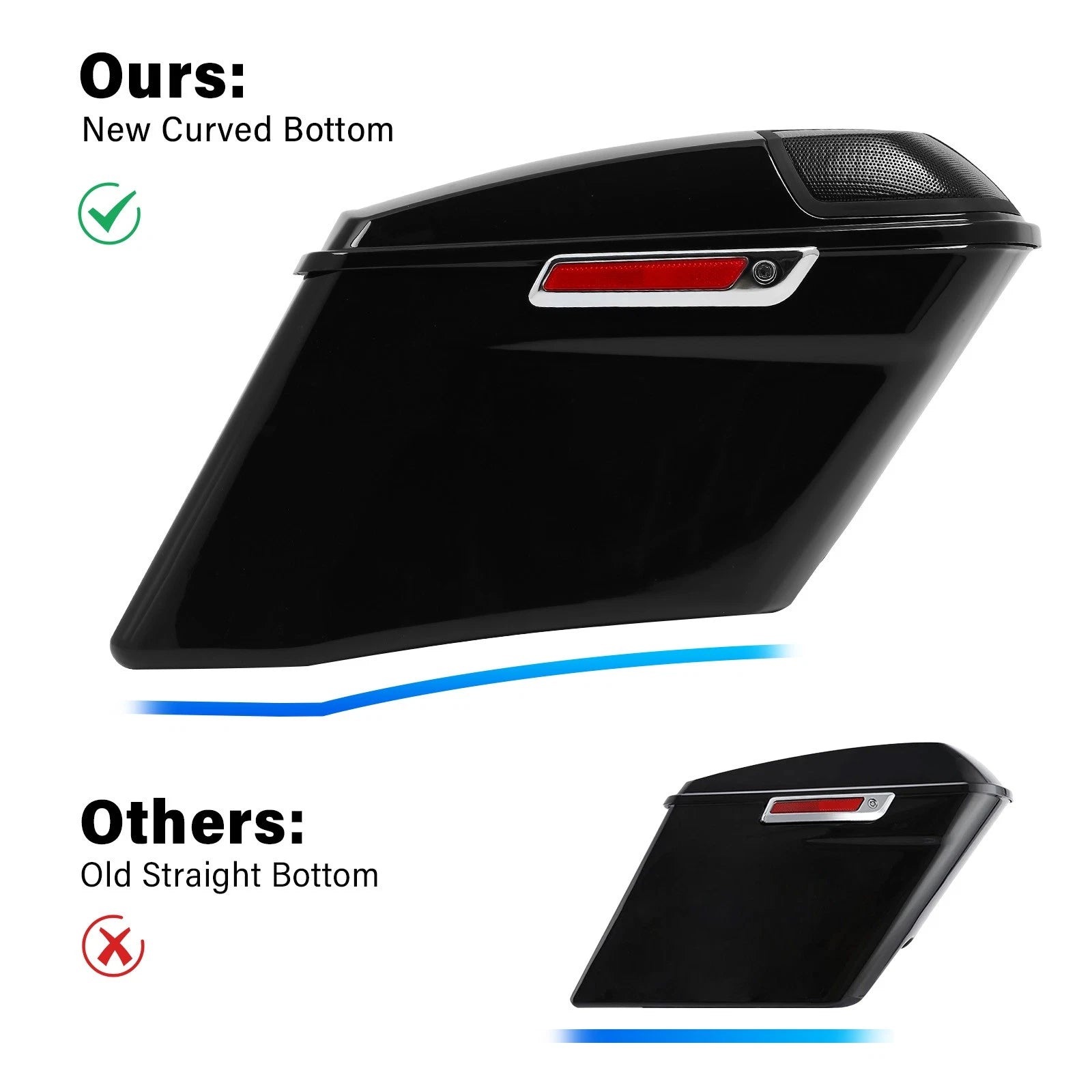 4" Extended Stretched Saddlebags for Harley CVO Road Glide (2014–2024)