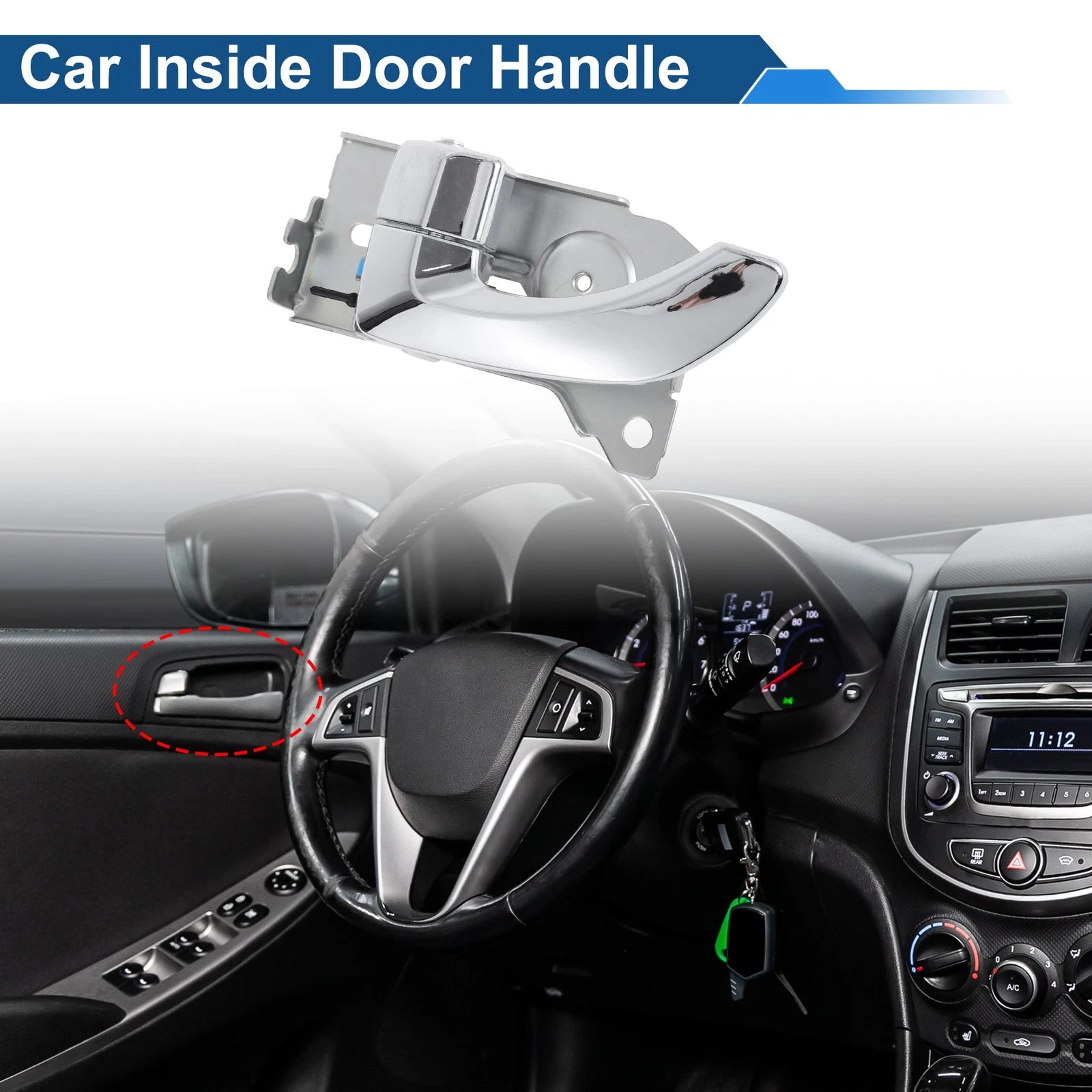 Front Passenger Side Interior Door Handle for Kia Sorento (2003–2009) No. 826103E010