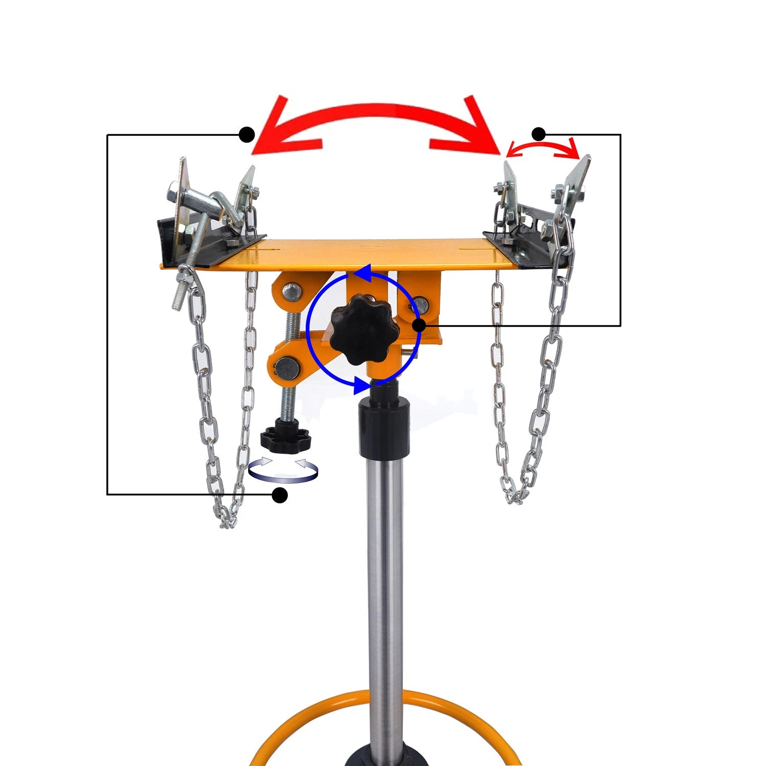Dual Spring Hydraulic Transmission Jack for Car Lift (1300 lbs, 0.6 Ton)