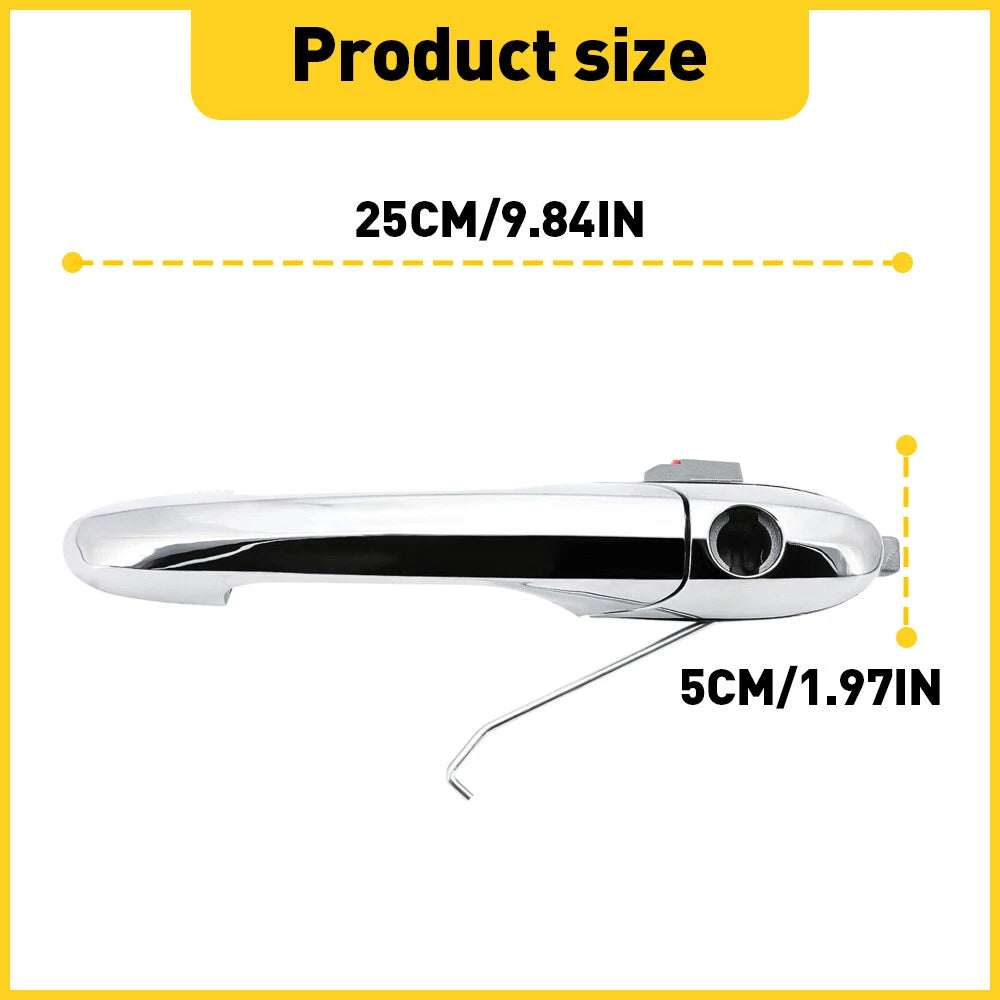 Chrome Door Handle LH for Fiat 500 (2012–2019)