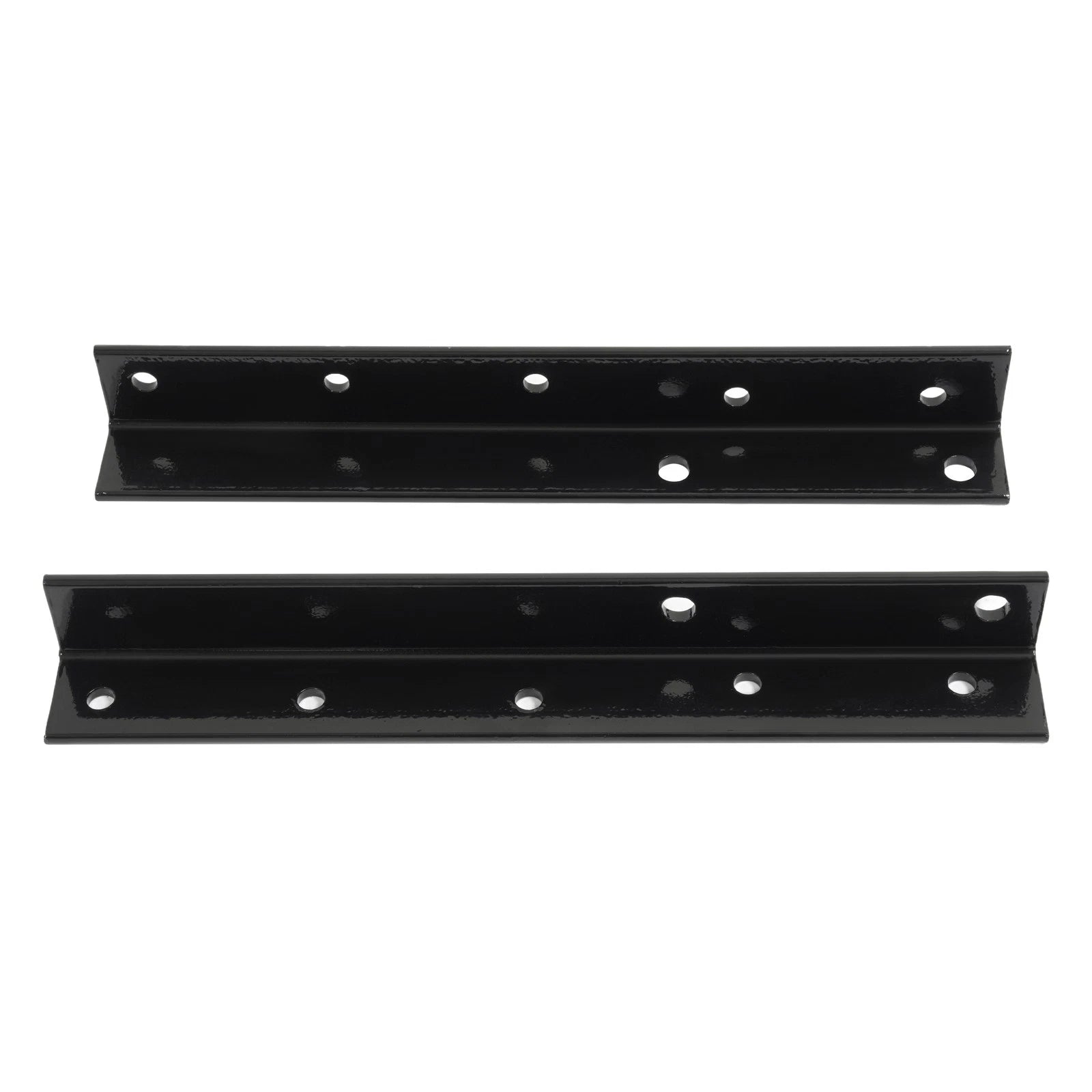 2X Black Battery Box Mounting Brackets for Peterbilt 375/378/379/385 (1988–2010)