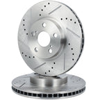 Front Drilled Slotted Brake Rotors for Toyota Corolla (2003–2008)