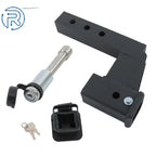 Adjustable Trailer Hitch Adapter for 2 Inch Receiver (6 Inch Rise/Drop)