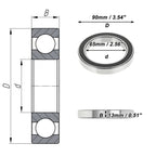 Deep Groove Ball Bearing P5 for Scooter Skateboard Wheel (65x90x13mm)