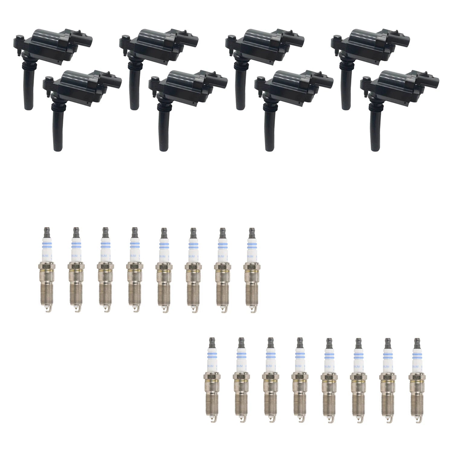 Set of 8 Ignition Coils & 16 Spark Plugs for Dodge Durango 5.7 V8