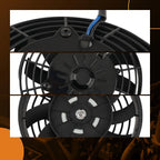 Electric Engine Fan Assembly for Universal Vehicle System (12V 80W, Black) (7") (2012–2012)