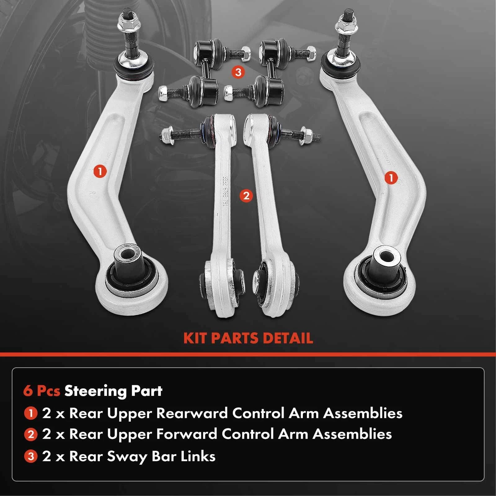 6X Rear Control Arm Stabilizer Bar End Link for BMW 525i 528i (1997-2010)