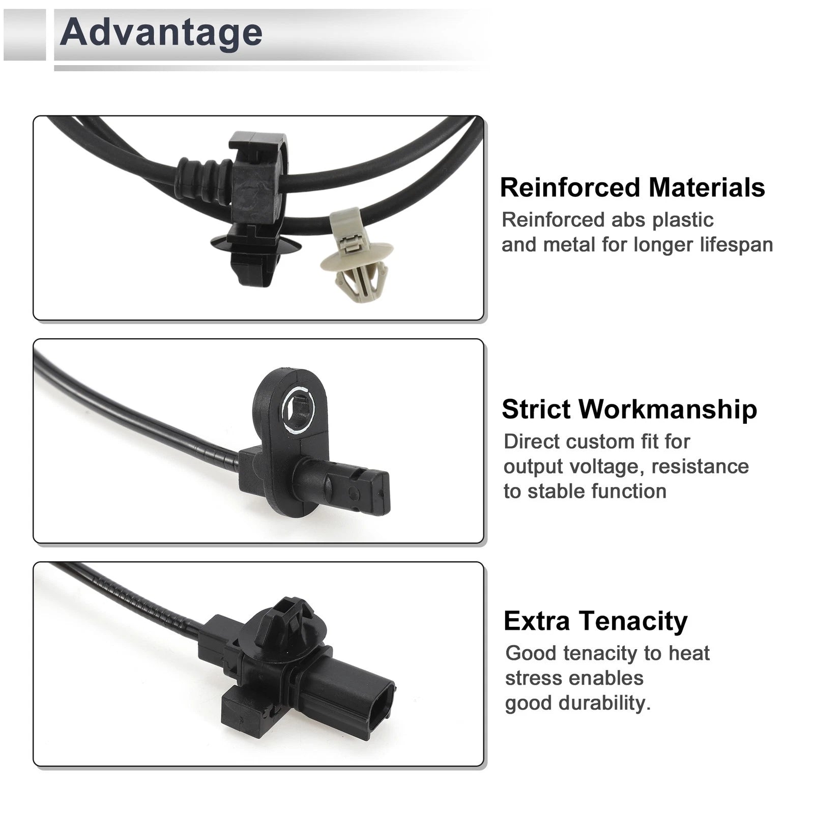 ABS Wheel Speed Sensor No. 57470SZTG01 for Honda CR-Z (2011–2016) Rear Right