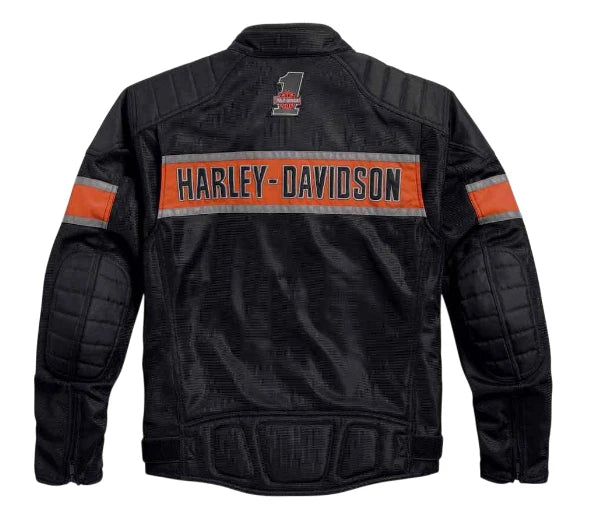 Trenton Colorblocked Mesh Riding Jacket for Harley Davidson (98111-16VM, 4XL)