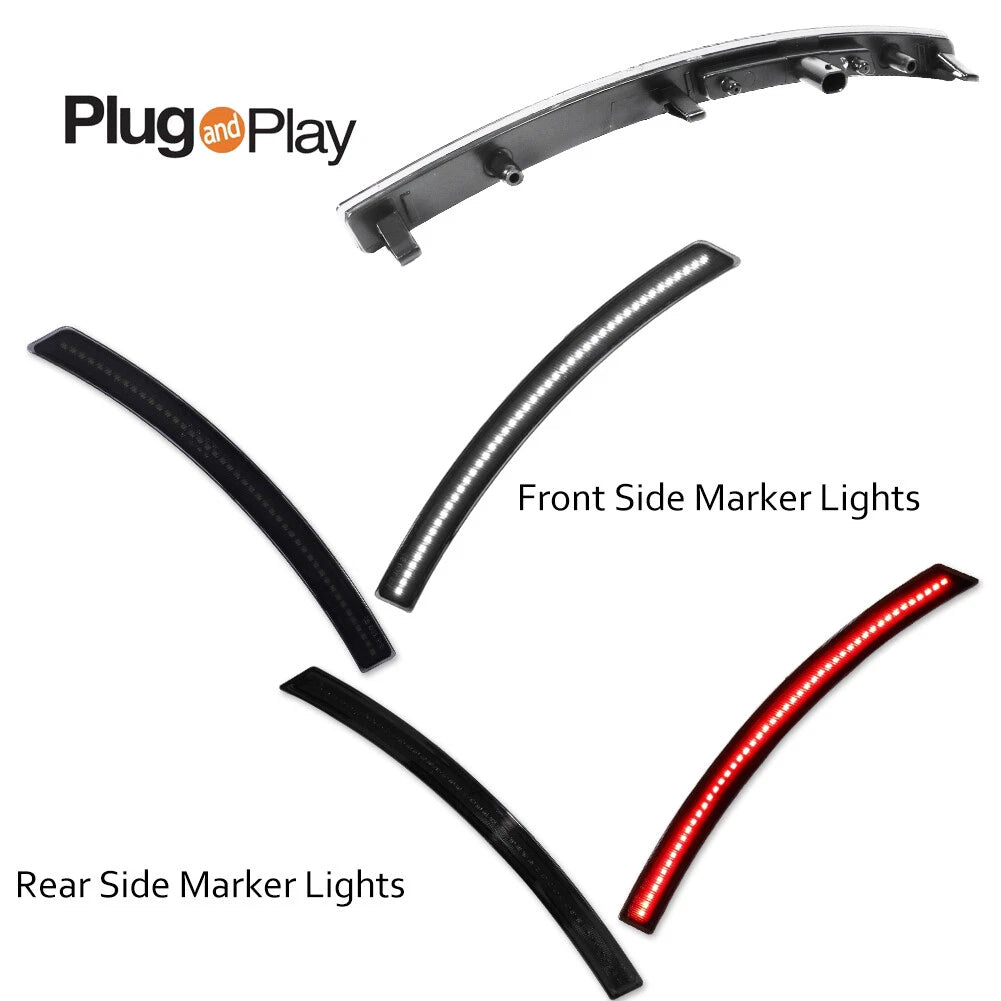 Set of 4 Smoked LED Side Marker Lights for Chevy Corvette C7 (2014–2019)