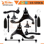 12Pcs Front Lower Control Arms & Rack and Pinion Bellows for Hyundai Tucson (2005–2009)