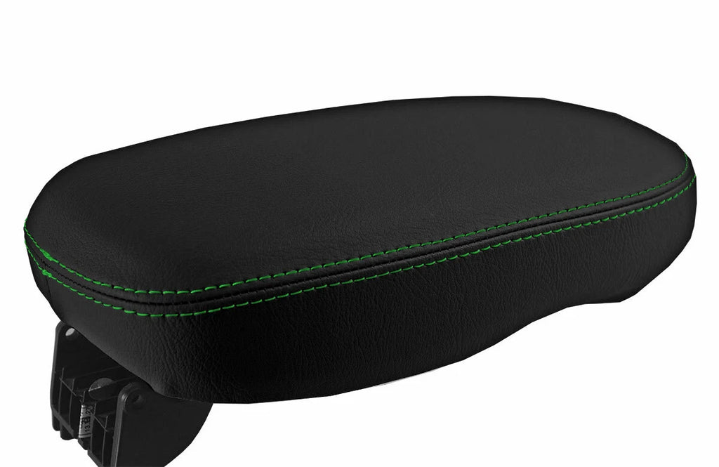 Armrest Cover for Kia Soul (2014–2019) Leather with Green Stitch