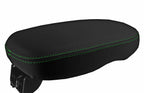 Armrest Cover for Kia Soul (2014–2019) Leather with Green Stitch