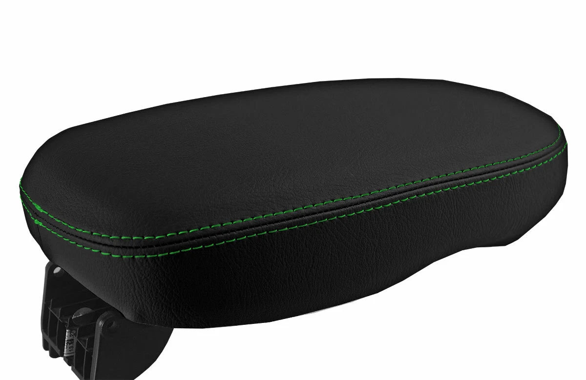 Armrest Cover for Kia Soul (2014–2019) Leather with Green Stitch