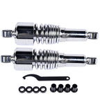 Pair Chrome Rear Shocks for Harley Dyna Sportster Touring