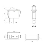 Rocker Switch KCD3-101/2P for Dashboard Industrial Applications