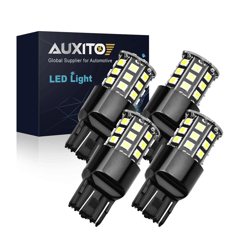 Set of 4 7443 7440 33SMD White LED Light Bulbs for Backup Reverse Tail (T20)