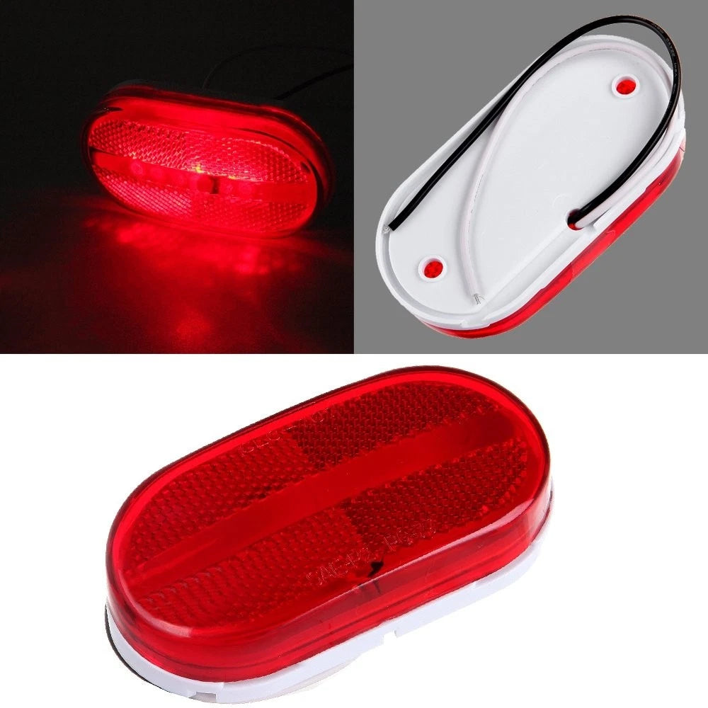 Waterproof Red Side Marker Lamp 6 LEDs for Truck Trailer (12V)