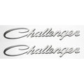 2pc Brushed Stainless Steel 9x1.5" Side Fender Lettering for Dodge Challenger