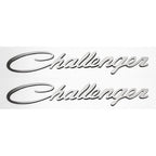 2pc Brushed Stainless Steel 9x1.5" Side Fender Lettering for Dodge Challenger